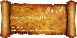 Cserei Amarilla névjegykártya
